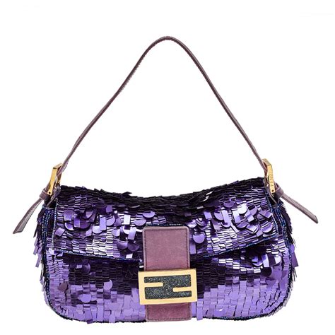 purple sequin Fendi bag